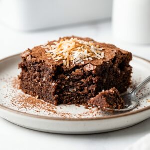 healthy chocolate coconut snack cake gluten free