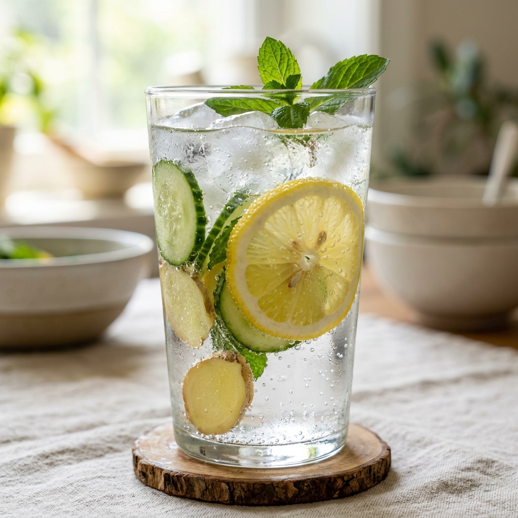 Lemon Ginger Cucumber Water Recipe