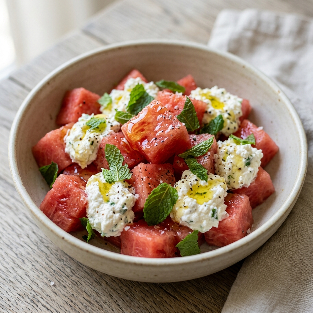 Watermelon With Whipped Feta Recipe