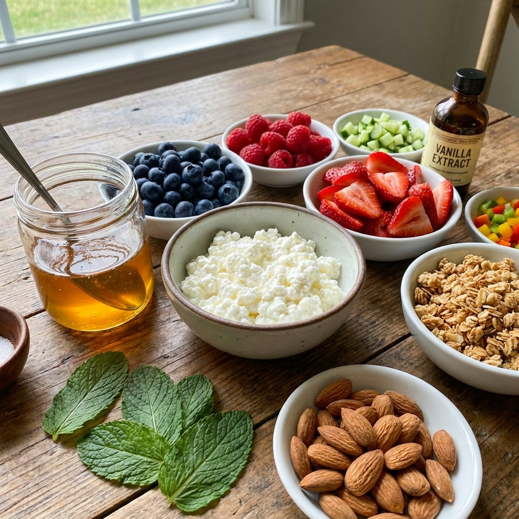 berry cottage cheese breakfast bowl