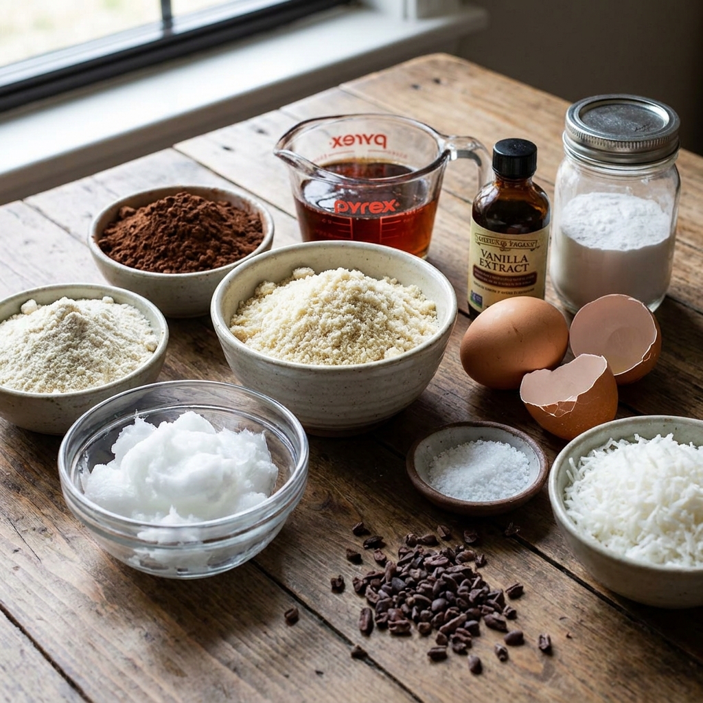 healthy chocolate coconut snack cake gluten free