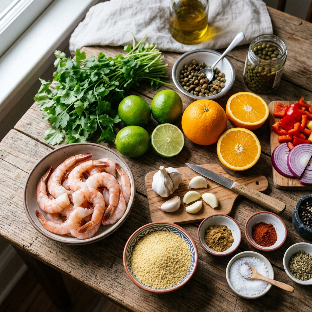Mojo Shrimp With Couscous and Fried Capers Recipe 2026 13 Mojo Shrimp With Couscous and Fried Capers Recipe