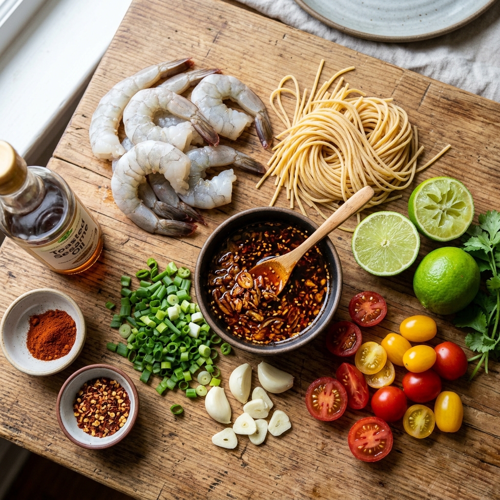 Salsa Macha Pasta With Shrimp Recipe: Spicy Crispy Asian Fusion 2026 13 Salsa Macha Pasta With Shrimp recipe