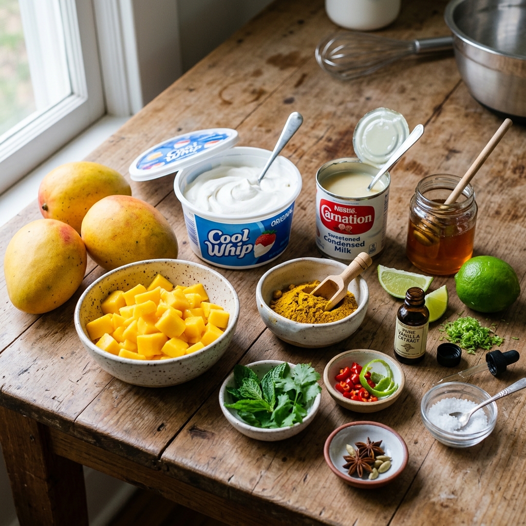 instant mango ice cream with cool whip curry