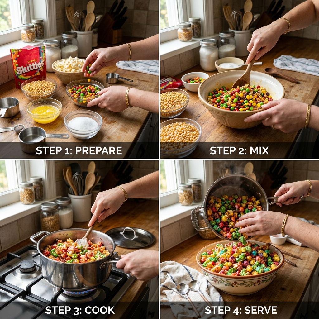 Viral Skittles Popcorn Recipe: The Ultimate Sweet Snack 2026 14 Viral Skittles Popcorn Recipe