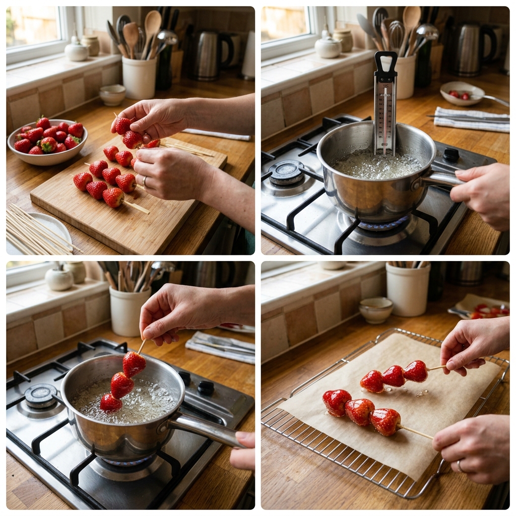Tanghulu Strawberries Recipe