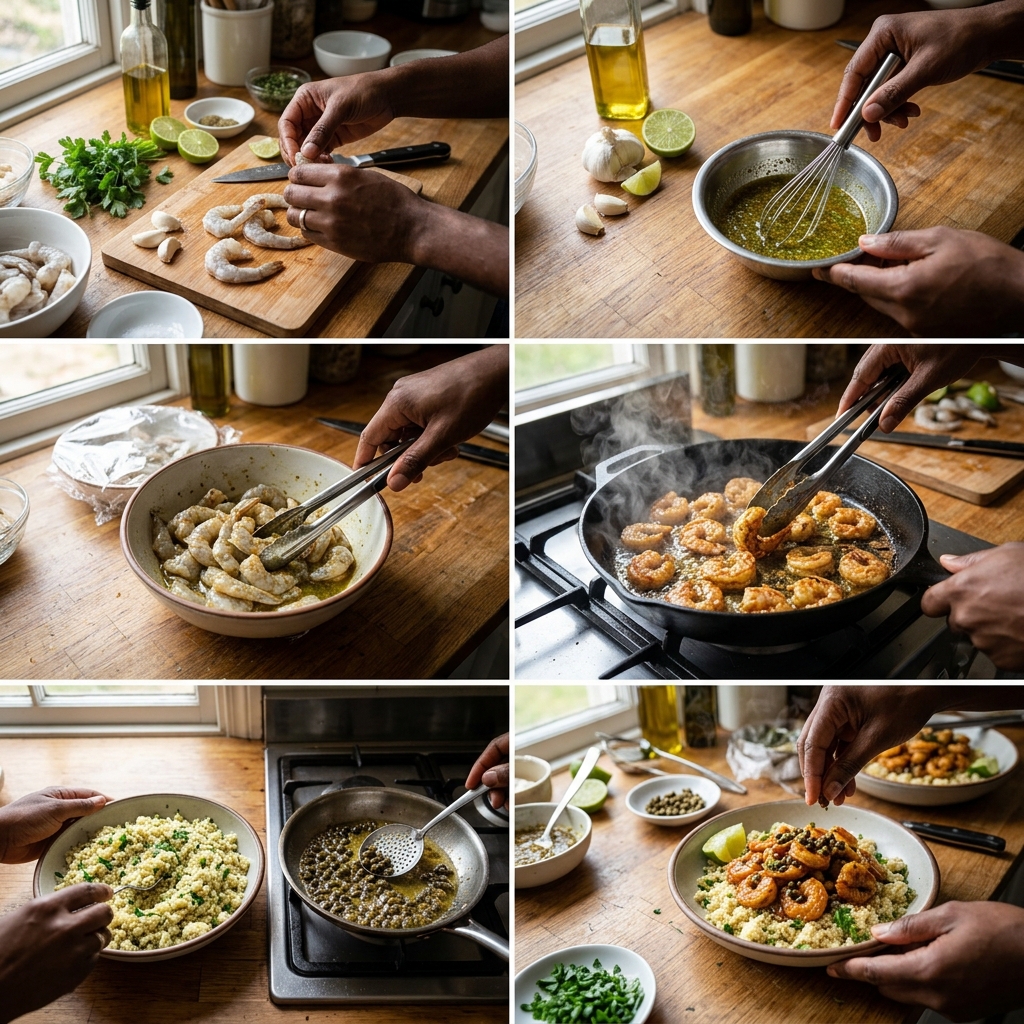 Mojo Shrimp With Couscous and Fried Capers Recipe 2026 14 Mojo Shrimp With Couscous and Fried Capers Recipe