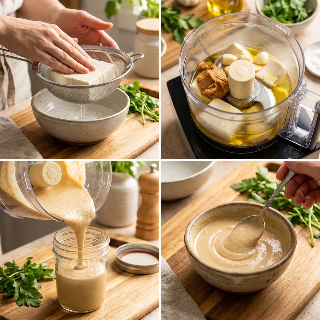 silken tofu miso dressing recipe