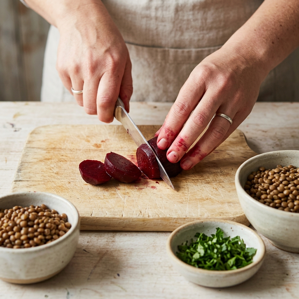 No-Cook Beet and Lentil Salad Recipe