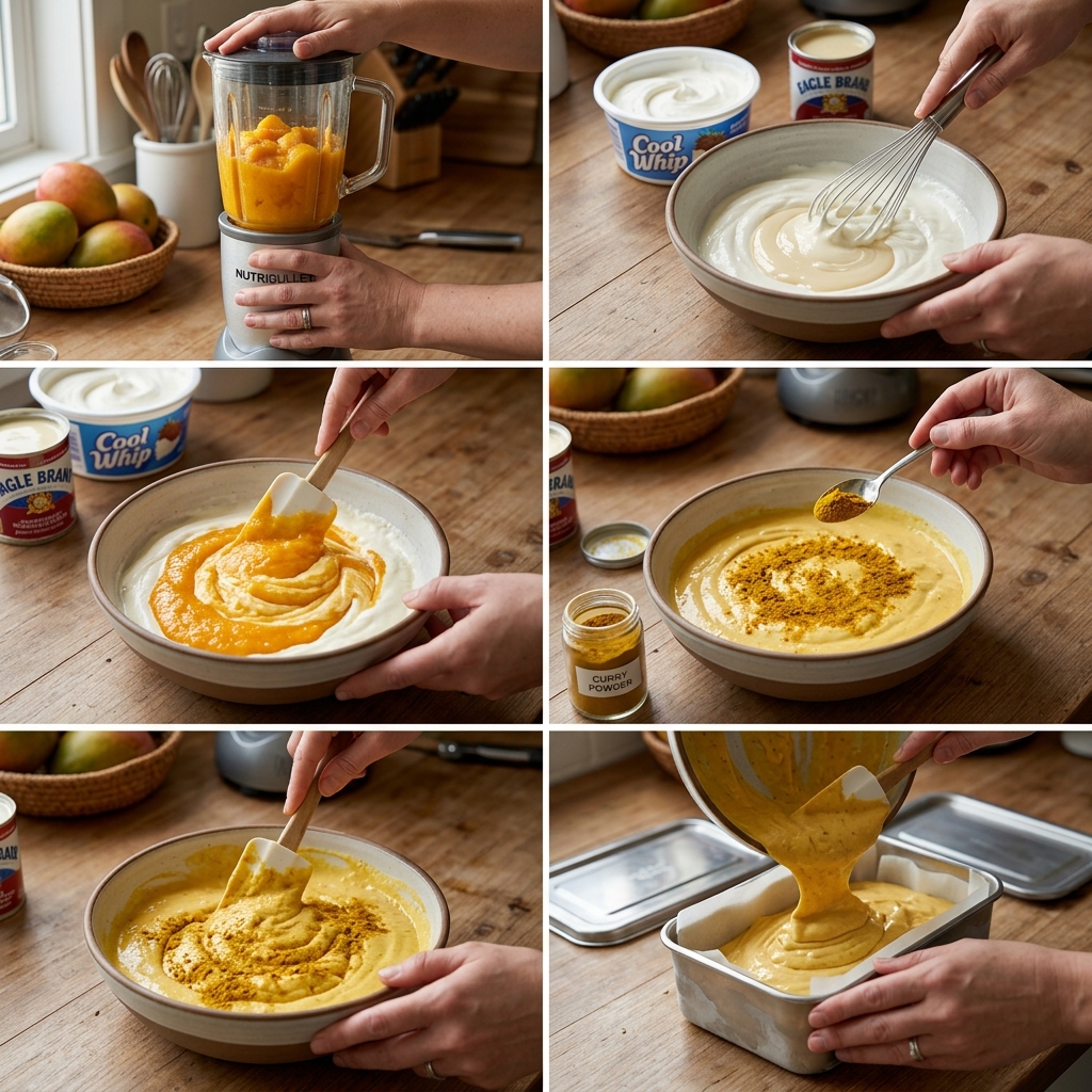 instant mango ice cream with cool whip curry