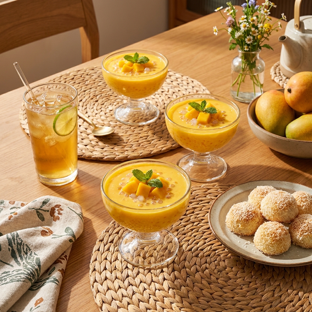 mango sago pudding recipe