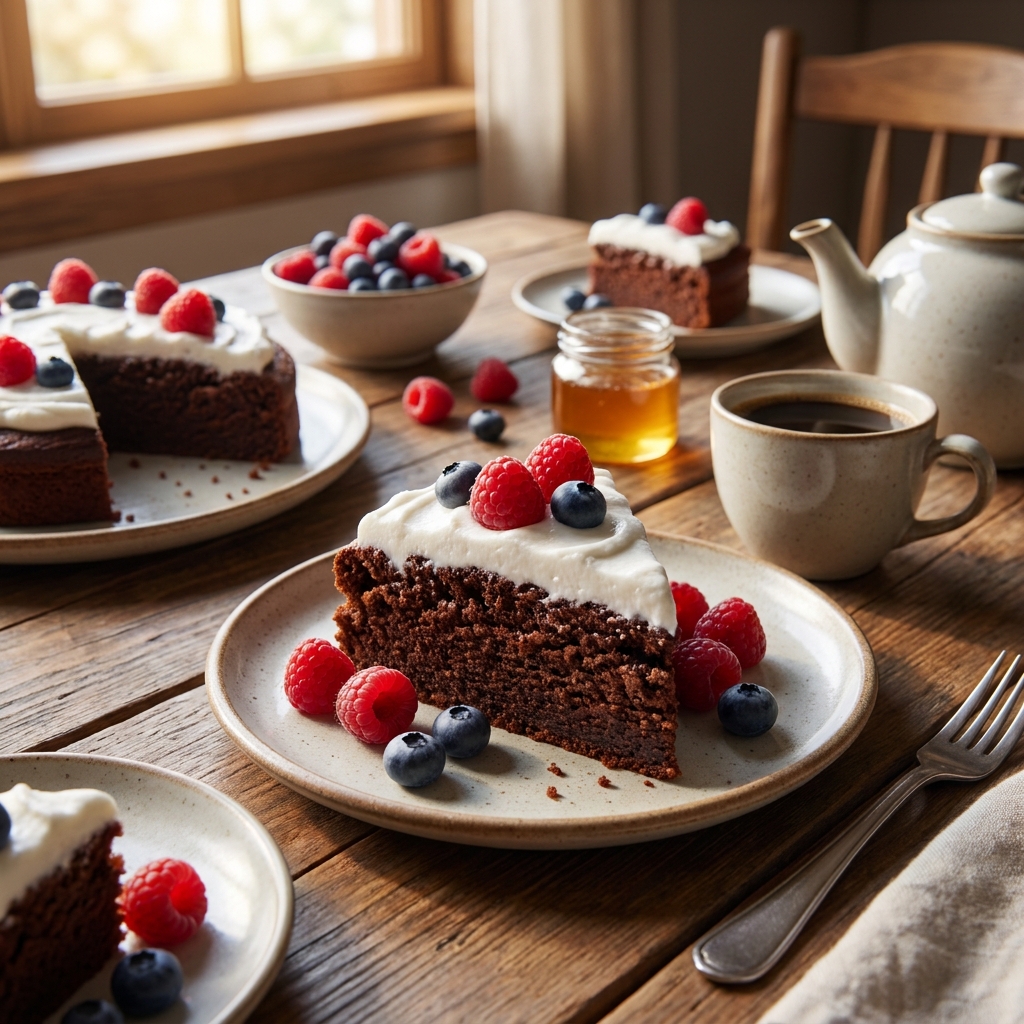 healthy chocolate coconut snack cake gluten free