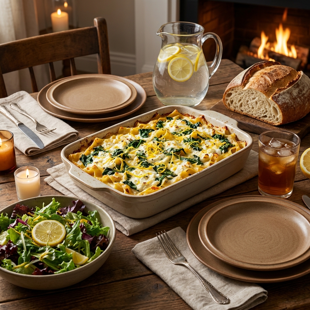Lemon Ricotta Pasta Bake Recipe