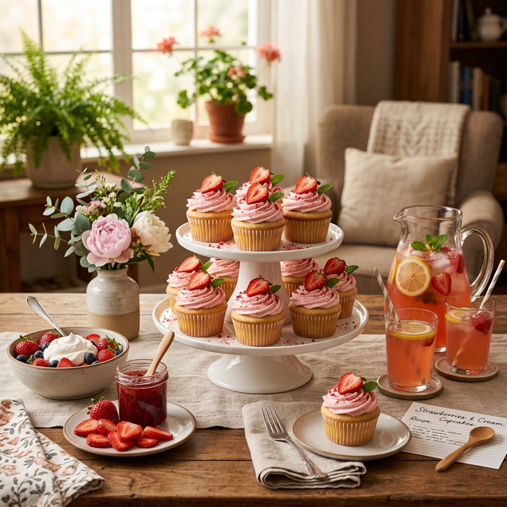 Strawberries And Cream Cupcakes Recipe 2026 15 Strawberries And Cream Cupcakes Recipe