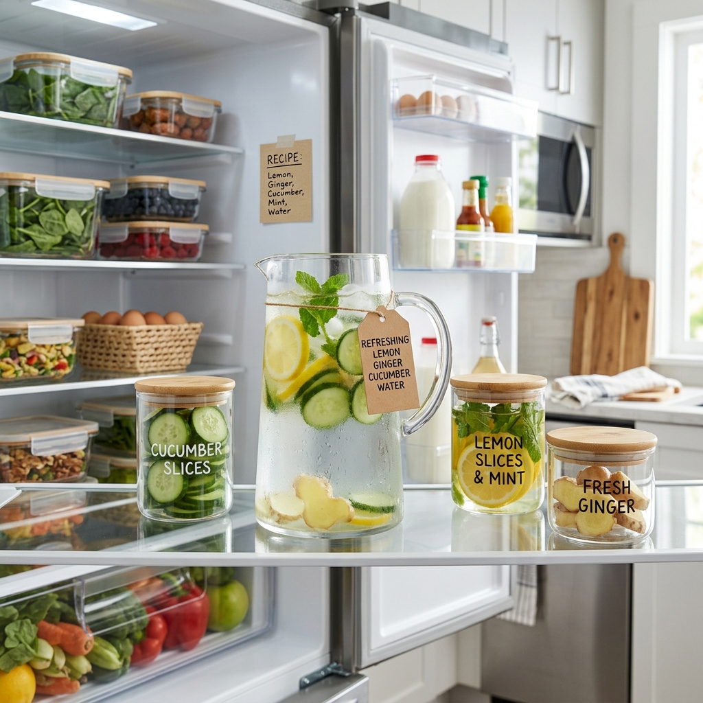 Lemon Ginger Cucumber Water Recipe