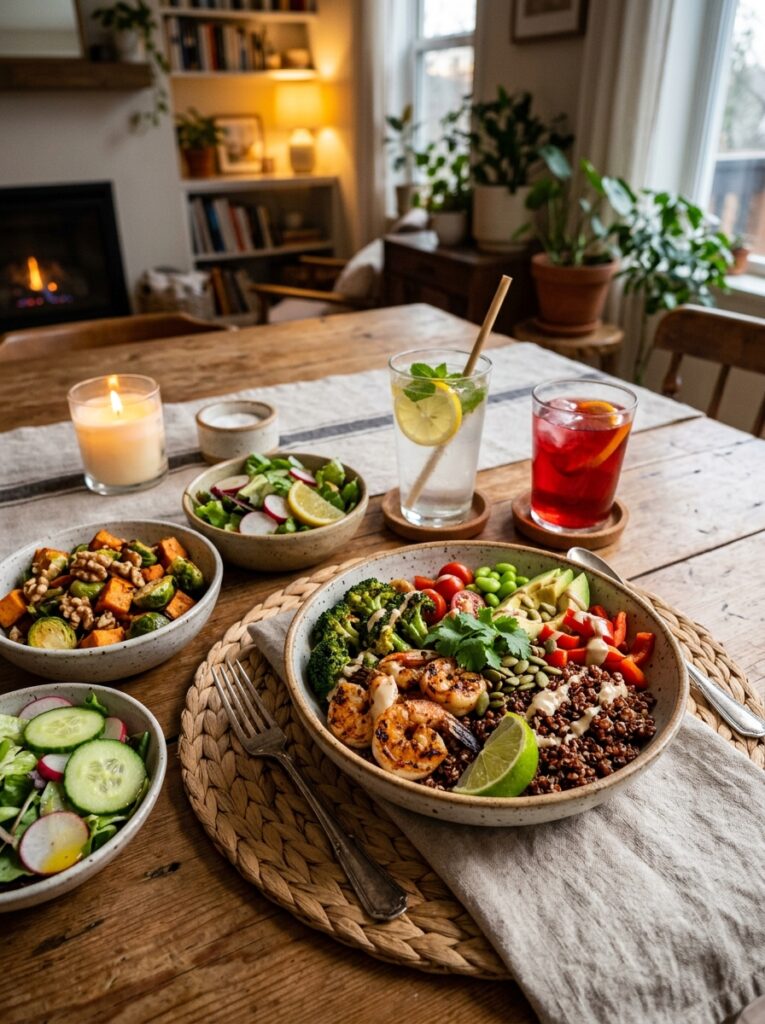 High Protein Shrimp Quinoa Bowl 15 A full serving setup of 202605181714