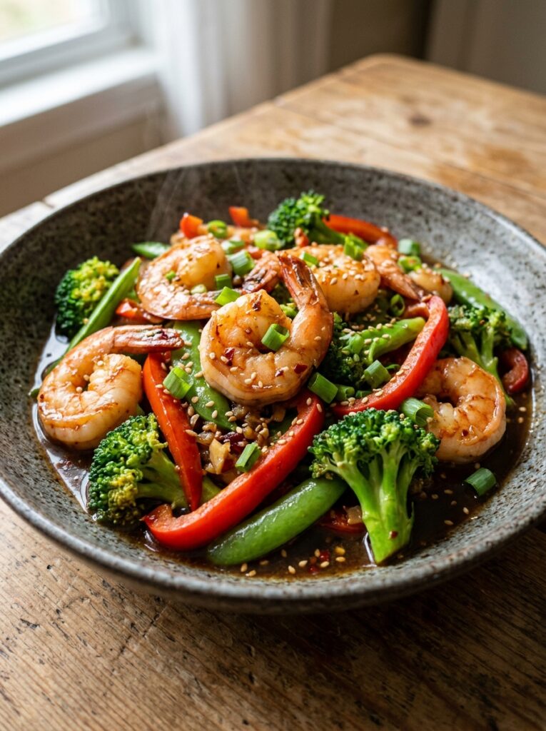 High Protein Shrimp Stir Fry: Easy Recipe 12 A realistic close up recipe photo 202605181607