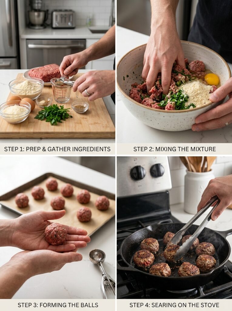 High Protein Beef Meatballs Recipe: Juicy, Savory, and Easy to Make 14 A step by step cooking process 202605081931