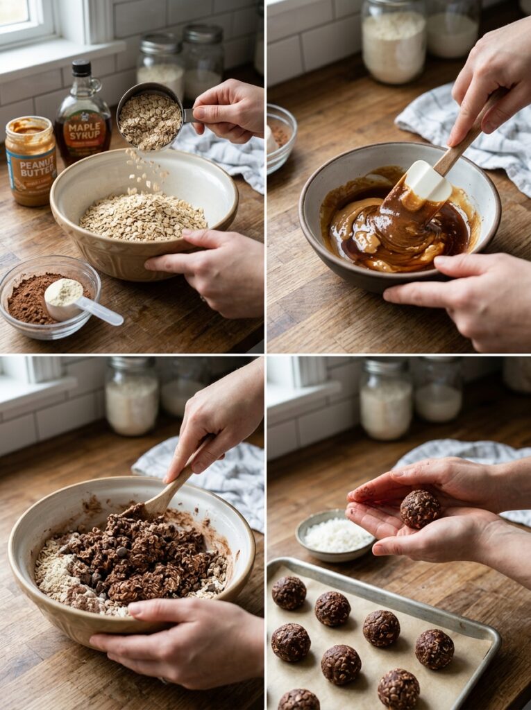 high protein chocolate oat bites 14 A step by step cooking process of 202605051705
