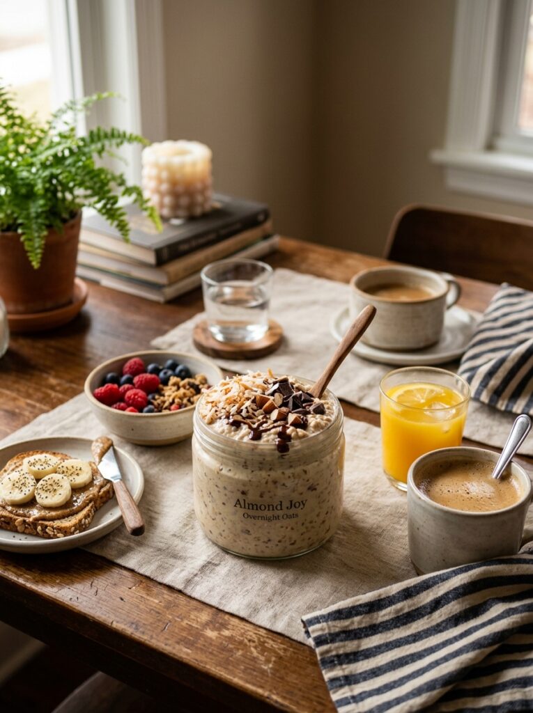 High Protein Almond Joy Overnight Oats: A Delicious and Healthy Breakfast 15 Almond joy overnight oats setup 202605291410
