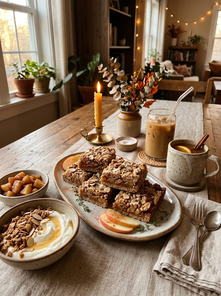 high protein apple pie bars 15 Apple pie bars with dishes 202605241409