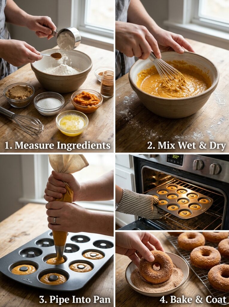 Baked Pumpkin Donuts with Cinnamon Sugar: Easy Fall Treat 3 Baking pumpkin donuts with cinna… 202606071611