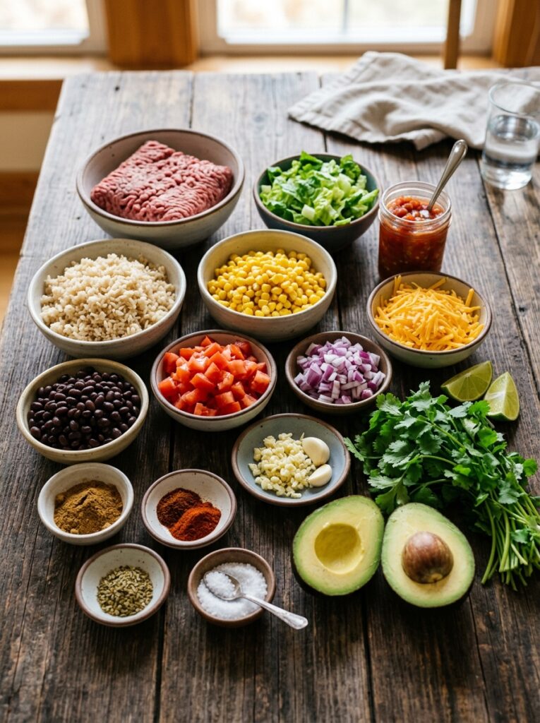 High Protein Beef Burrito Bowl 13 Beef burrito bowl ingredients ar… 202605051747