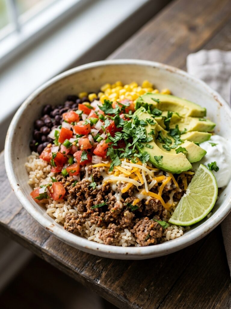 High Protein Beef Burrito Bowl 17 Beef burrito bowl with ingredients 202605051741