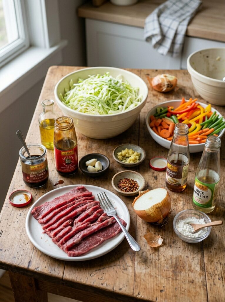 Beef cabbage stir fry ingredient… 202605161233