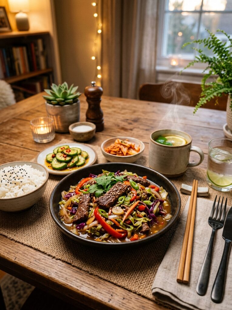 Beef cabbage stir fry setup 202605161233