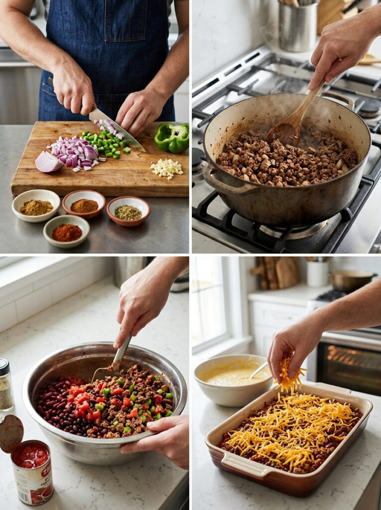 High Protein Beef Chili Casserole: A Hearty Homemade Recipe 14 Beef chili casserole cooking pro… 202605181636