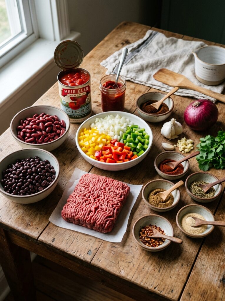 High Protein Beef Chili Casserole: A Hearty Homemade Recipe 13 Beef chili casserole ingredients… 202605181636