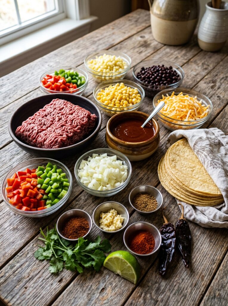 High Protein Beef Enchilada Skillet: A One-Pan Mexican Dinner 13 Beef enchilada skillet ingredien… 202605081145