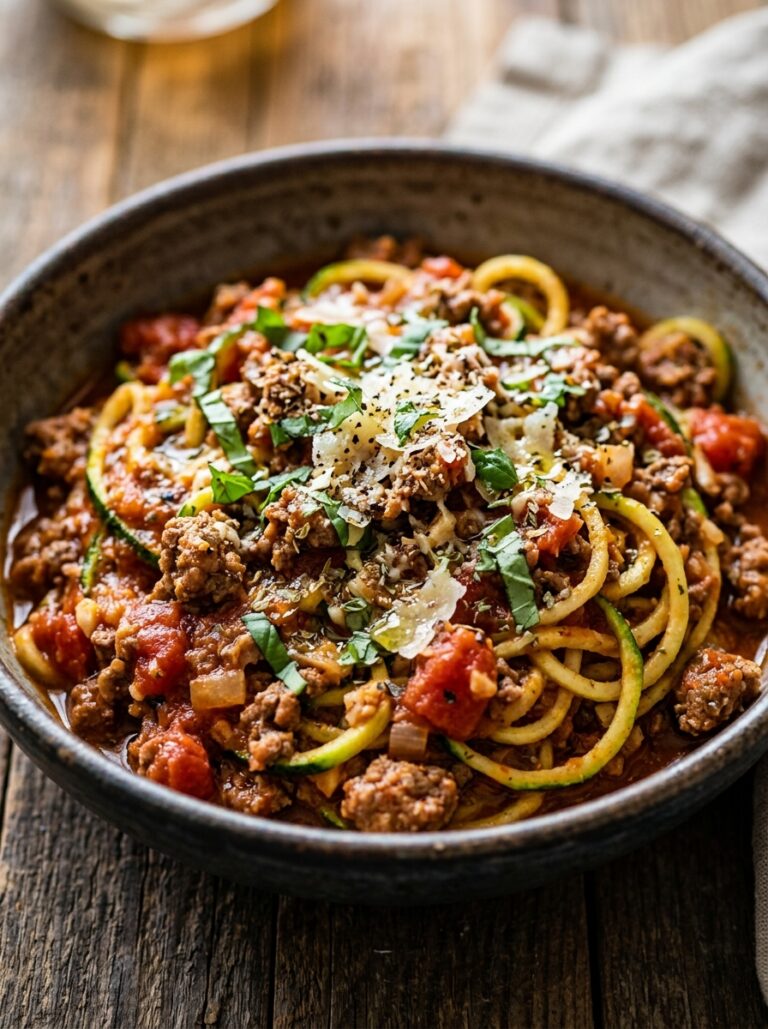 High Protein Beef Marinara Zucchini Noodles Recipe 17 Beef marinara zucchini noodles 202605231355