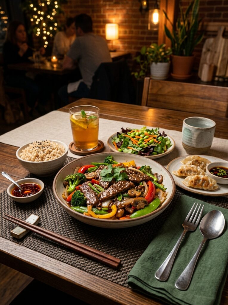 high protein beef stir fry 15 Beef stir fry with side 202605062059