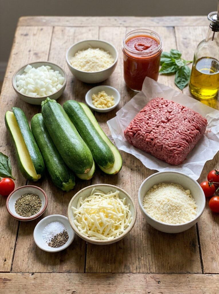 High Protein Beef Stuffed Zucchini Boats: Savory Low-Carb Main Dish 13 Beef stuffed zucchini boats ingr… 202605132254