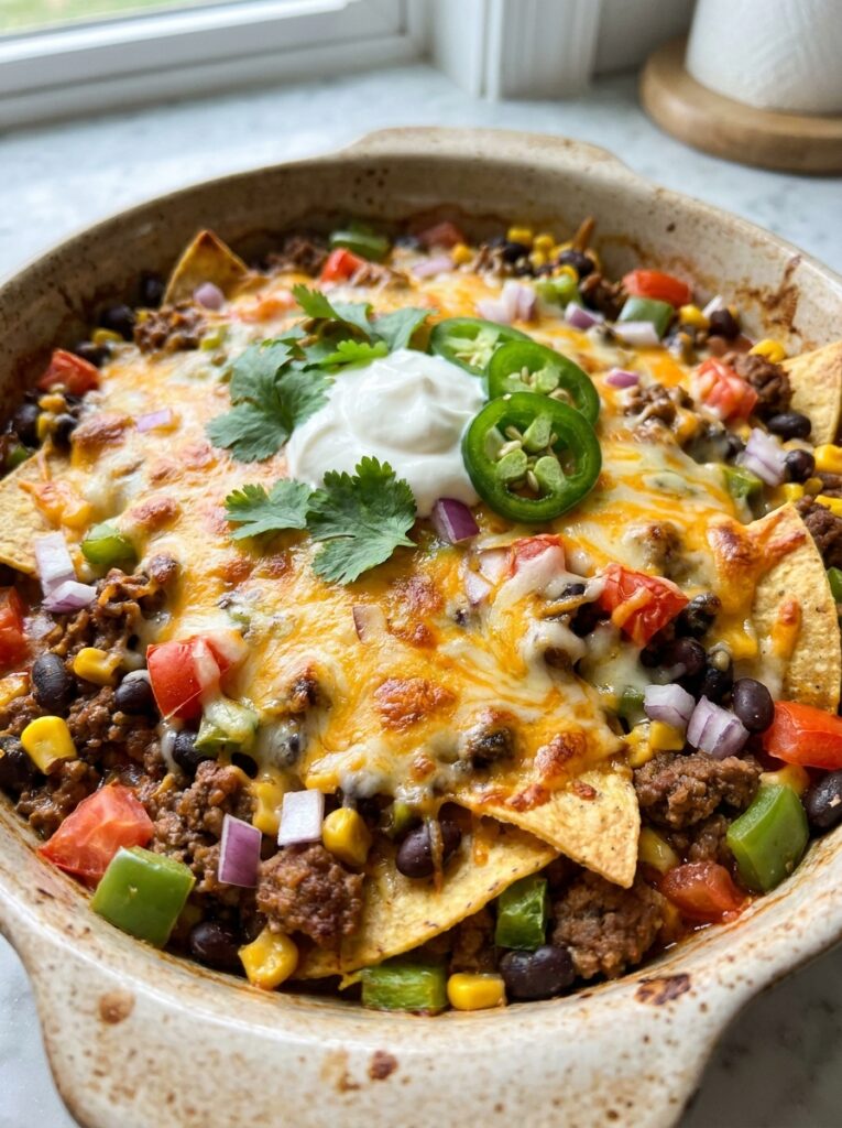 High Protein Beef Taco Casserole 12 Beef taco casserole with ingredi… 202605132231