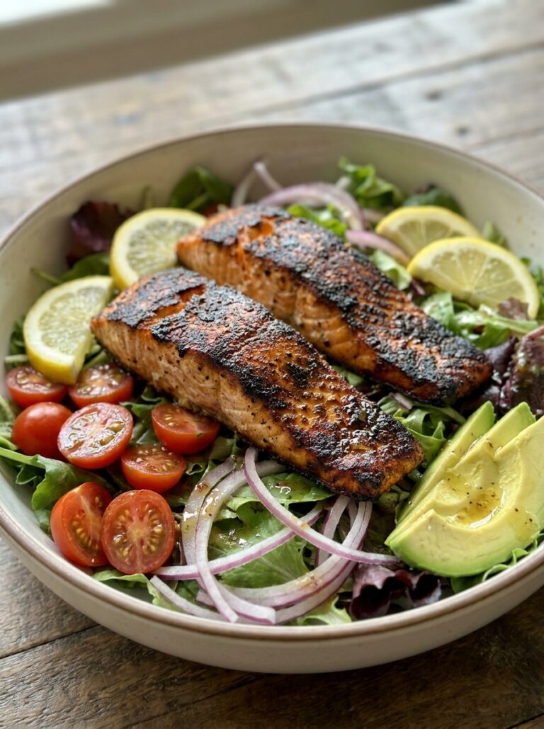 High Protein Blackened Salmon Salad 17 Blackened salmon salad recipe 202605132217