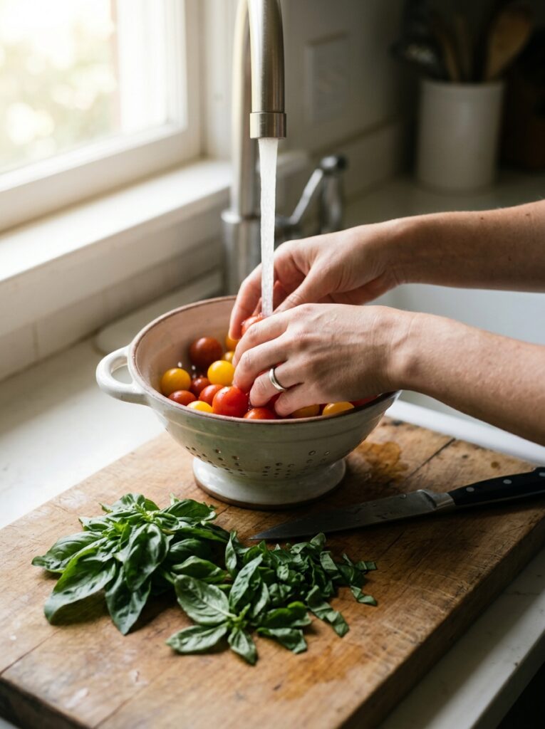 Caprese Pasta Salad with Cherry Tomatoes: A Complete Guide 14 Caprese pasta salad cooking process 202606031739