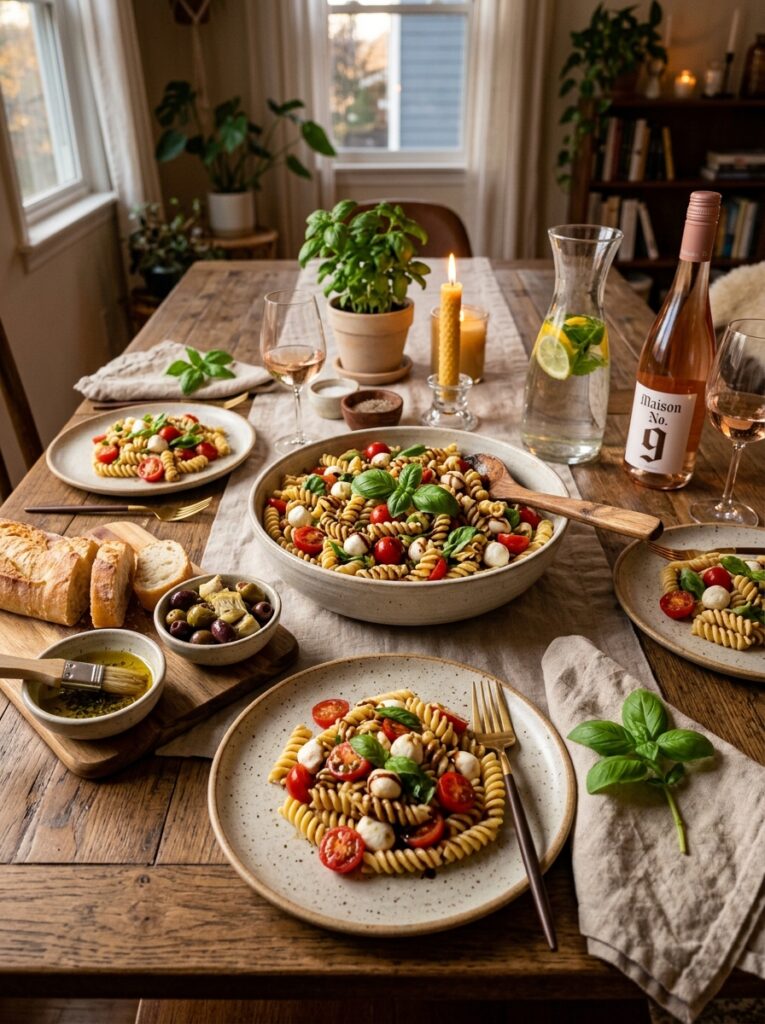 Caprese Pasta Salad with Cherry Tomatoes: A Complete Guide 15 Caprese pasta salad setup 202606031739