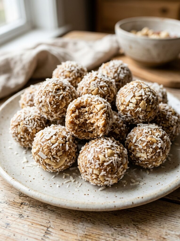 High Protein Cashew Coconut Bites: A Simple Homemade No-Bake Snack 12 Cashew coconut bites recipe 202605031841