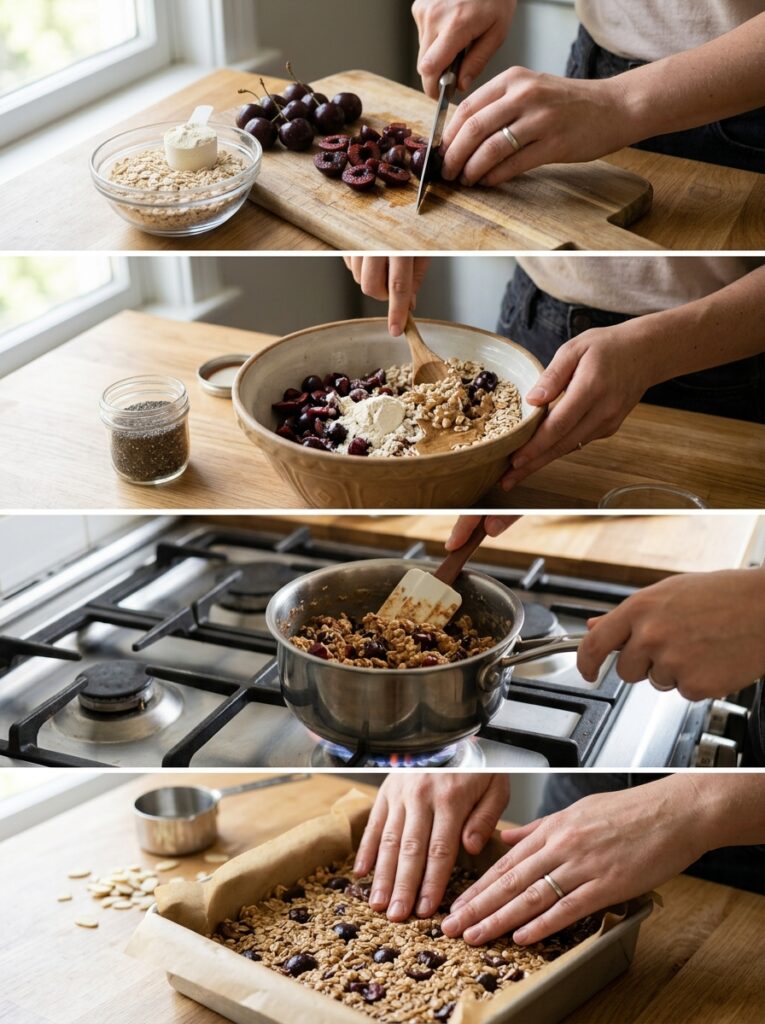 Cherry oat bars cooking process 202605311508