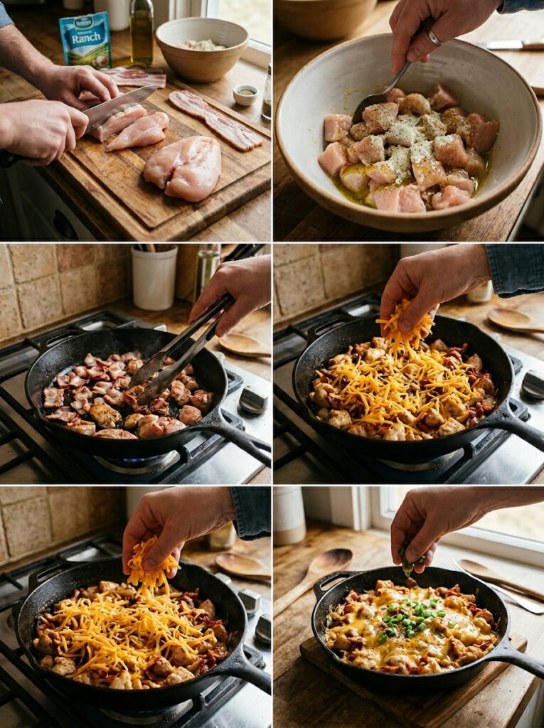 5 ingredient chicken bacon ranch skillet 14 Chicken bacon ranch skillet cooking 202606121332