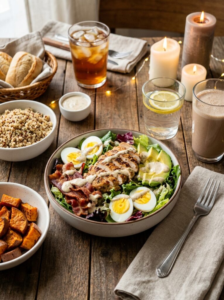 Chicken bacon salad bowl setup 202605132235