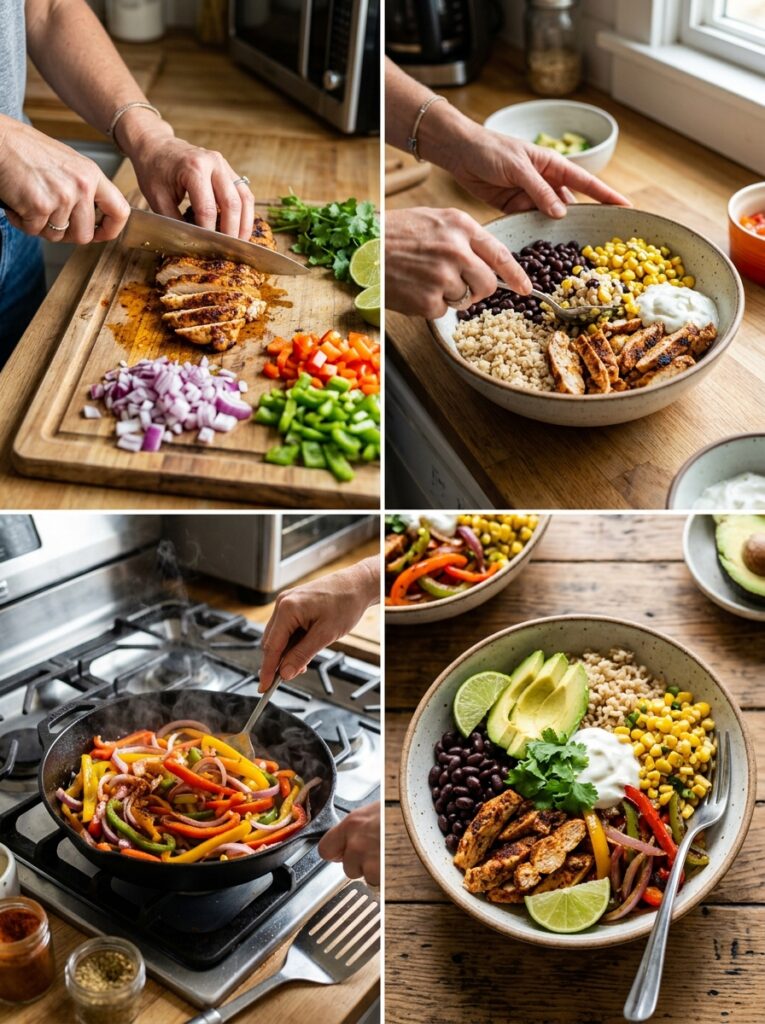 Macro friendly chicken burrito bowl: Easy Recipe 14 Chicken burrito bowl cooking pro… 202606081635