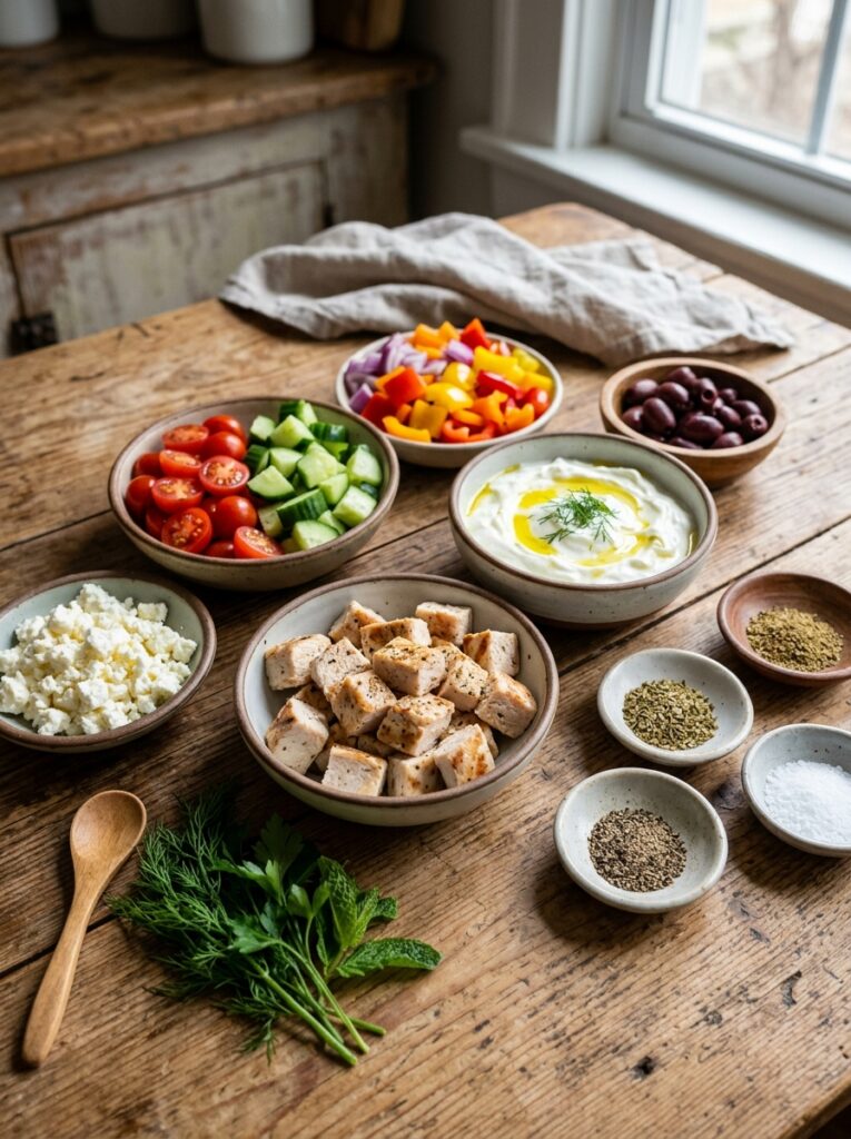 high protein chicken greek yogurt salad recipe 13 Chicken greek yogurt salad ingre… 202605301536
