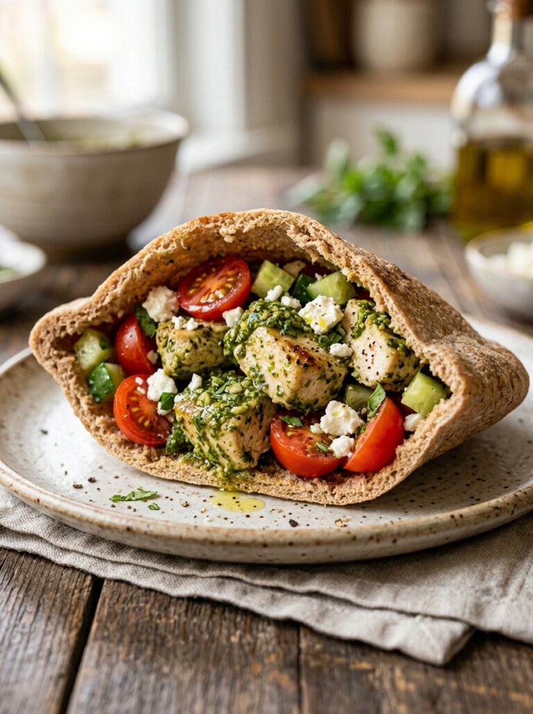 High Protein Chicken Pesto Pita: Easy Homemade Recipe for Busy Weeknights 17 Chicken pesto pita recipe 202605042125