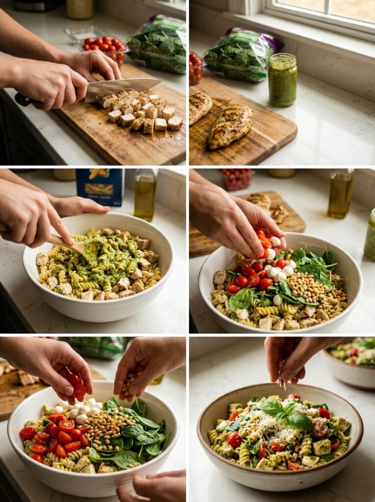 High Protein Chicken Pesto Salad: Ultimate Recipe Guide 14 Chicken pesto salad cooking process 202605211201