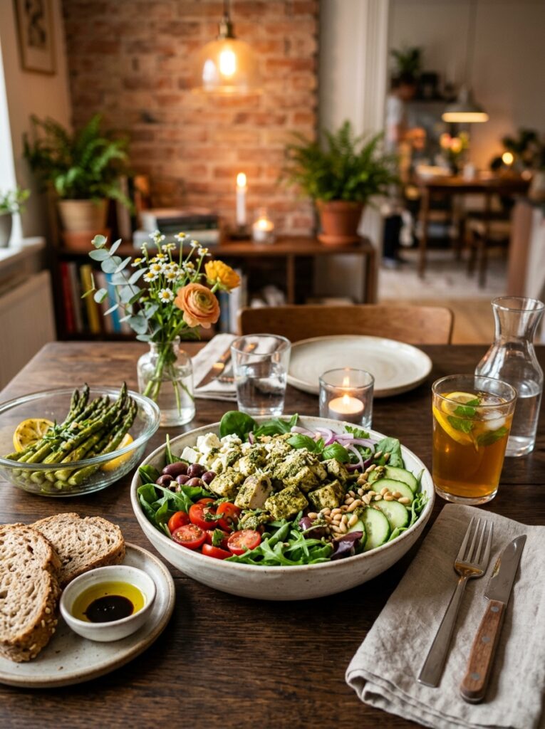 High Protein Chicken Pesto Salad: Ultimate Recipe Guide 15 Chicken pesto salad setup drinks 202605211201
