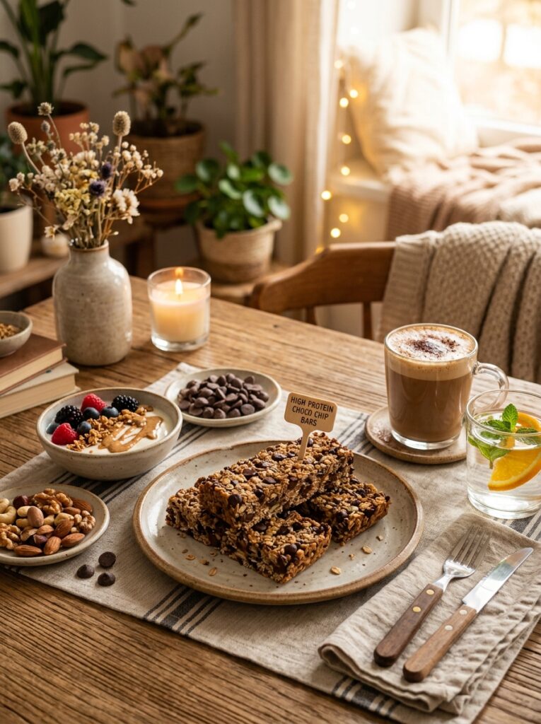 High Protein Chocolate Chip Snack Bars 15 Chocolate chip snack bars setup 202606021546